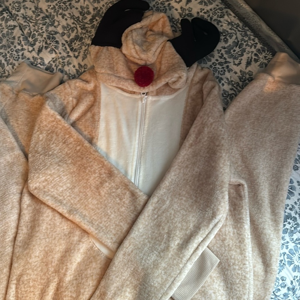Reindeer adult suit pajama
